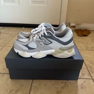 New Balance Grey and White Athletic Shoes 9060